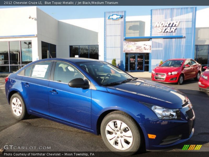 Blue Topaz Metallic / Jet Black/Medium Titanium 2012 Chevrolet Cruze LS