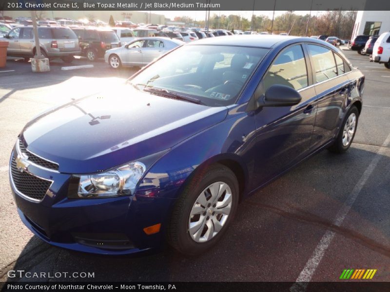 Blue Topaz Metallic / Jet Black/Medium Titanium 2012 Chevrolet Cruze LS