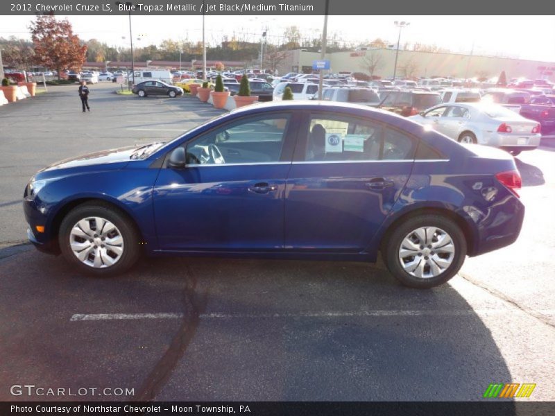 Blue Topaz Metallic / Jet Black/Medium Titanium 2012 Chevrolet Cruze LS