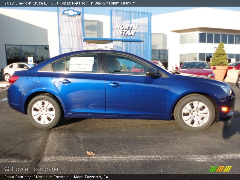 Blue Topaz Metallic / Jet Black/Medium Titanium 2012 Chevrolet Cruze LS