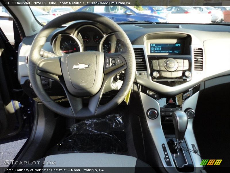 Blue Topaz Metallic / Jet Black/Medium Titanium 2012 Chevrolet Cruze LS