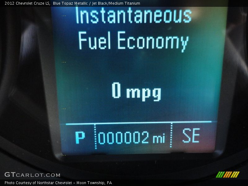 Blue Topaz Metallic / Jet Black/Medium Titanium 2012 Chevrolet Cruze LS