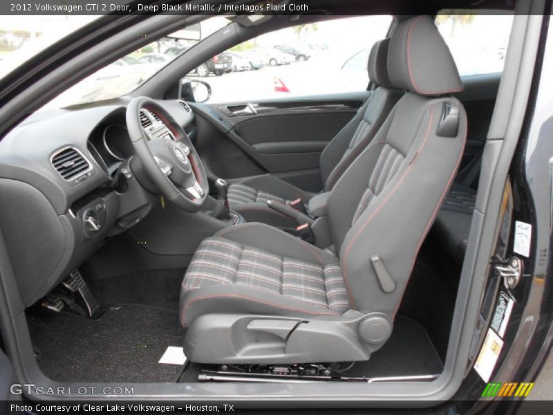 Volkswagen Interlagos plaid cloth interior, front seats, - 2012 Volkswagen GTI 2 Door
