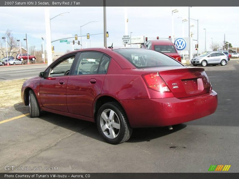 Berry Red / Tan 2007 Saturn ION 3 Sedan
