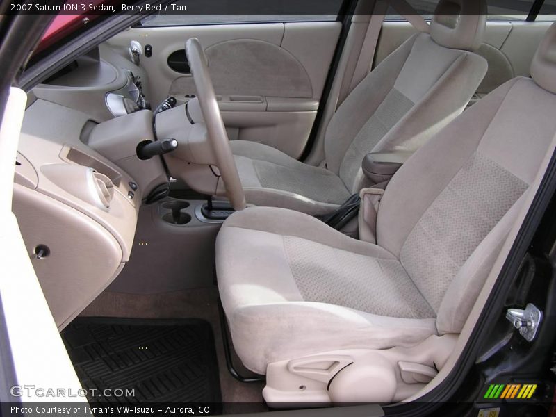 Berry Red / Tan 2007 Saturn ION 3 Sedan