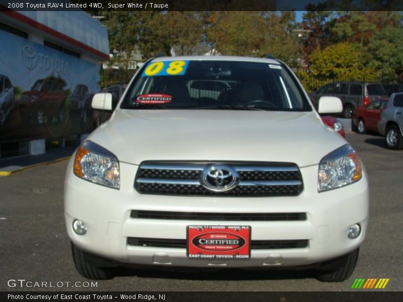 Super White / Taupe 2008 Toyota RAV4 Limited 4WD
