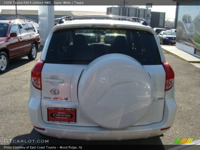 Super White / Taupe 2008 Toyota RAV4 Limited 4WD