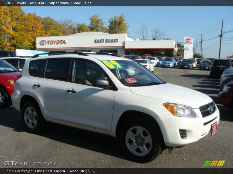 Super White / Sand Beige 2009 Toyota RAV4 4WD