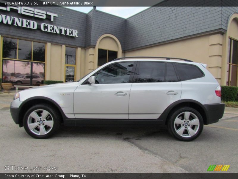 Titanium Silver Metallic / Black 2004 BMW X3 2.5i