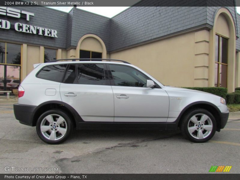 Titanium Silver Metallic / Black 2004 BMW X3 2.5i