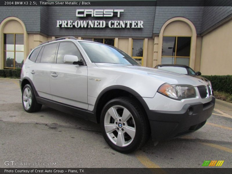Titanium Silver Metallic / Black 2004 BMW X3 2.5i