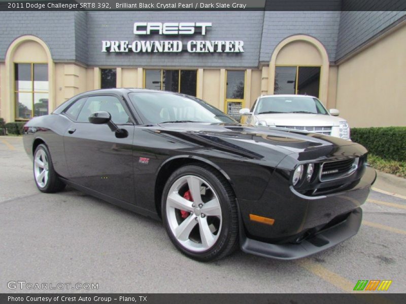 Brilliant Black Crystal Pearl / Dark Slate Gray 2011 Dodge Challenger SRT8 392