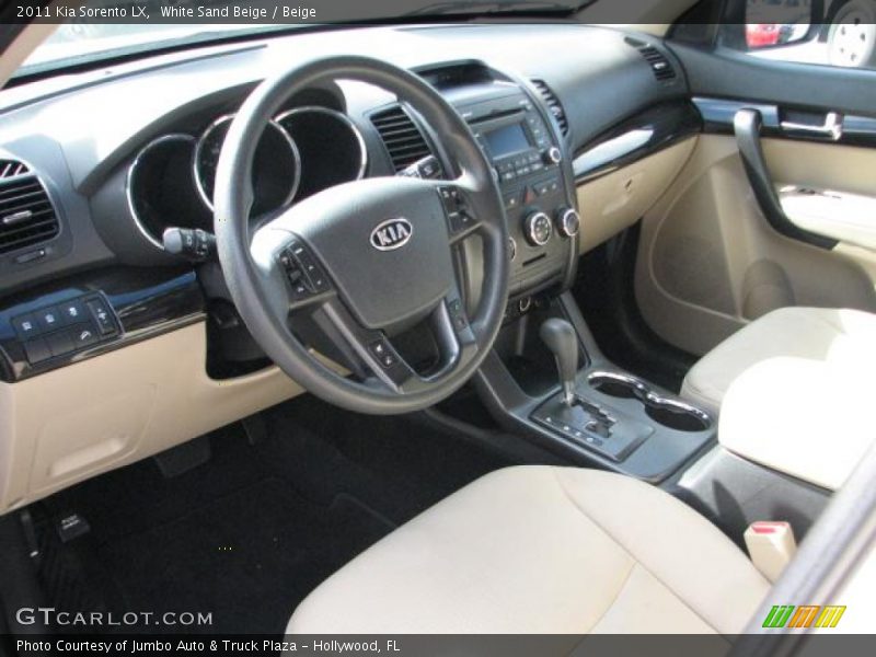 White Sand Beige / Beige 2011 Kia Sorento LX