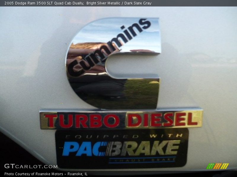 Bright Silver Metallic / Dark Slate Gray 2005 Dodge Ram 3500 SLT Quad Cab Dually