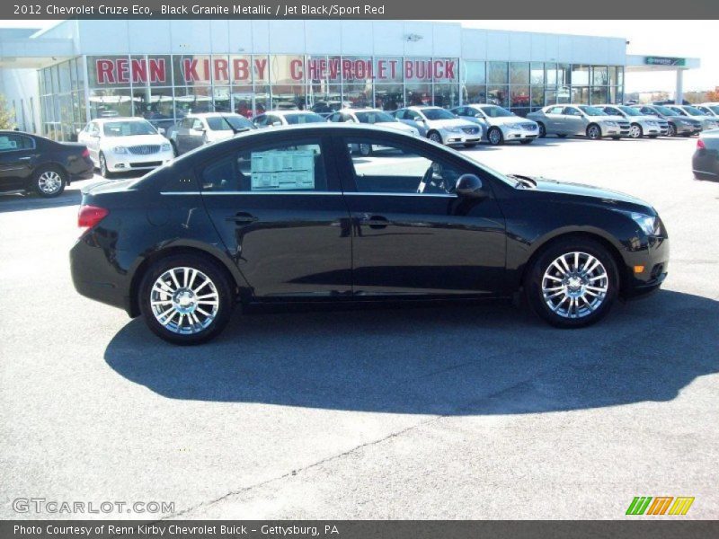 Black Granite Metallic / Jet Black/Sport Red 2012 Chevrolet Cruze Eco