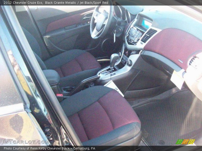 Black Granite Metallic / Jet Black/Sport Red 2012 Chevrolet Cruze Eco