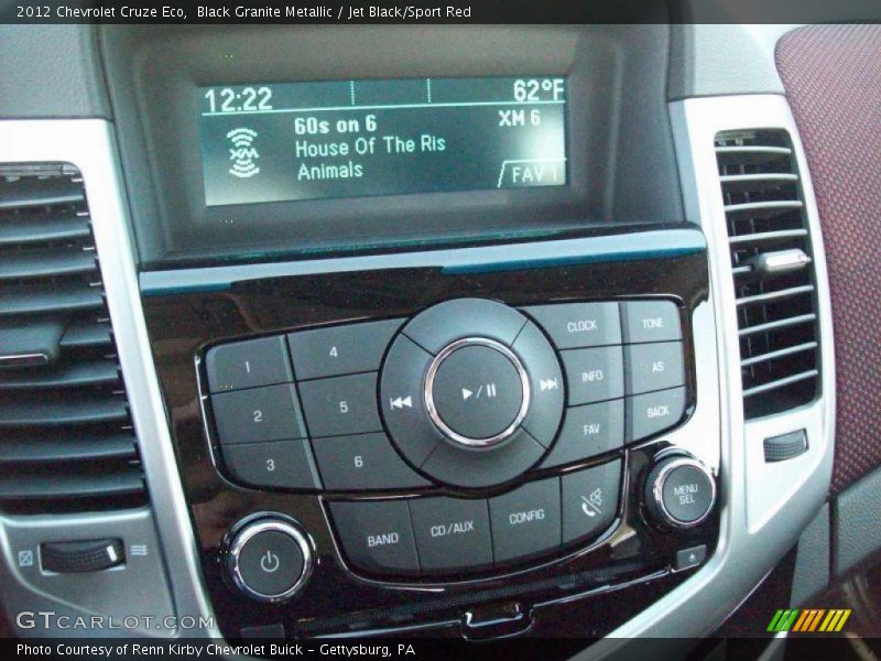Black Granite Metallic / Jet Black/Sport Red 2012 Chevrolet Cruze Eco