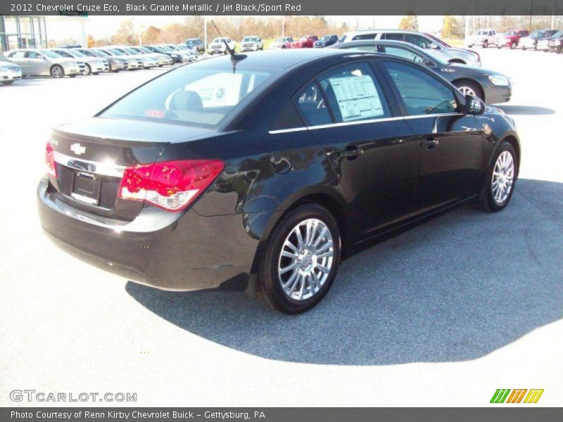 Black Granite Metallic / Jet Black/Sport Red 2012 Chevrolet Cruze Eco