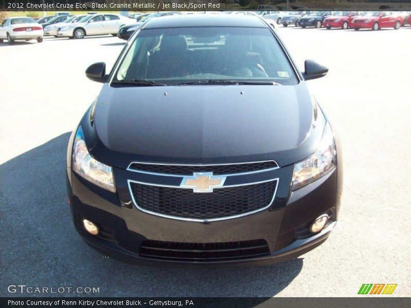 Black Granite Metallic / Jet Black/Sport Red 2012 Chevrolet Cruze Eco