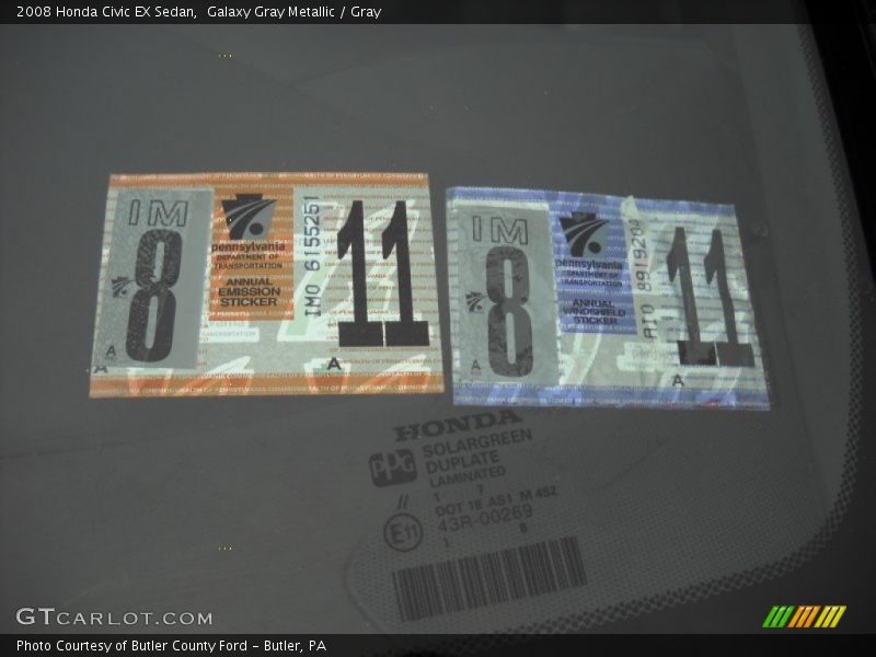 Galaxy Gray Metallic / Gray 2008 Honda Civic EX Sedan