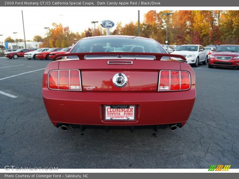 Dark Candy Apple Red / Black/Dove 2009 Ford Mustang GT/CS California Special Coupe