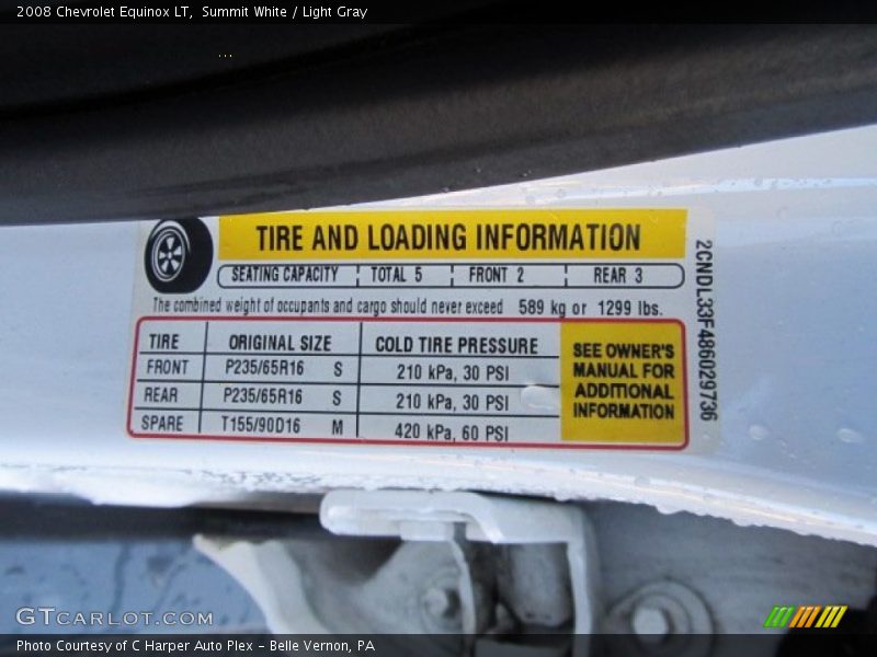 Summit White / Light Gray 2008 Chevrolet Equinox LT