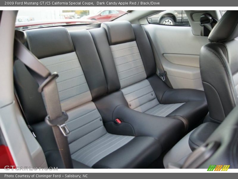 GT/CS California Special rear seats in Black/Dove - 2009 Ford Mustang GT/CS California Special Coupe