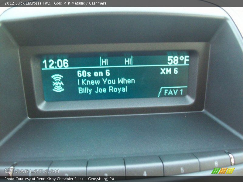 Gold Mist Metallic / Cashmere 2012 Buick LaCrosse FWD