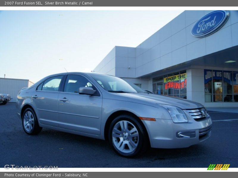 Silver Birch Metallic / Camel 2007 Ford Fusion SEL