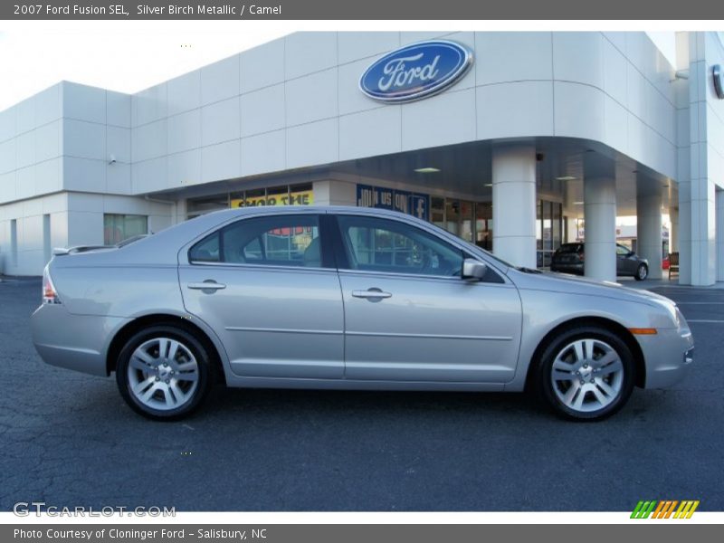 Silver Birch Metallic / Camel 2007 Ford Fusion SEL