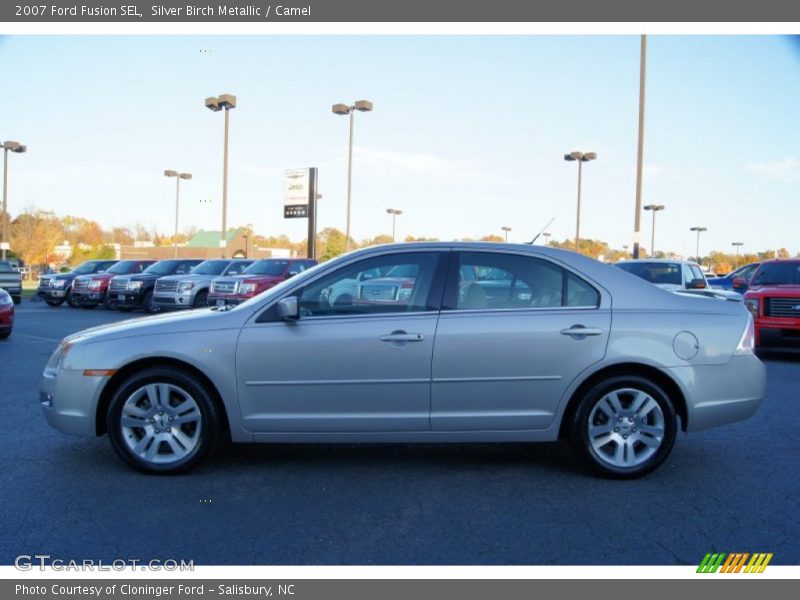 Silver Birch Metallic / Camel 2007 Ford Fusion SEL