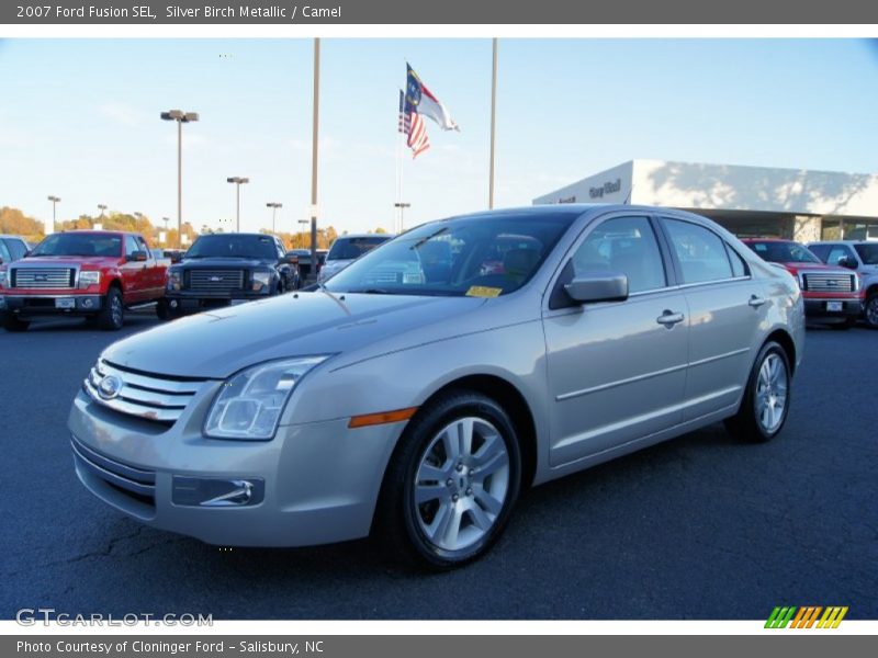 Silver Birch Metallic / Camel 2007 Ford Fusion SEL