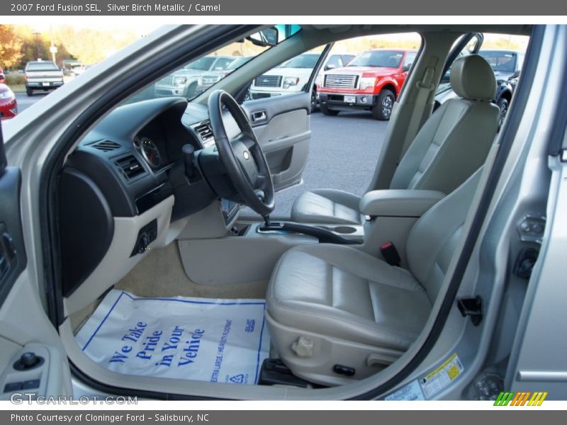 Silver Birch Metallic / Camel 2007 Ford Fusion SEL