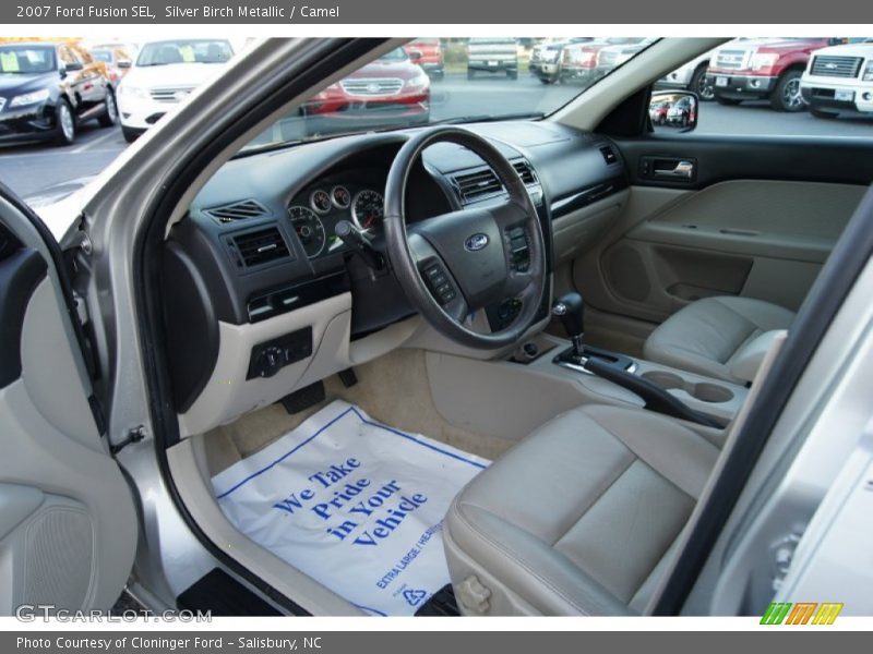 Silver Birch Metallic / Camel 2007 Ford Fusion SEL