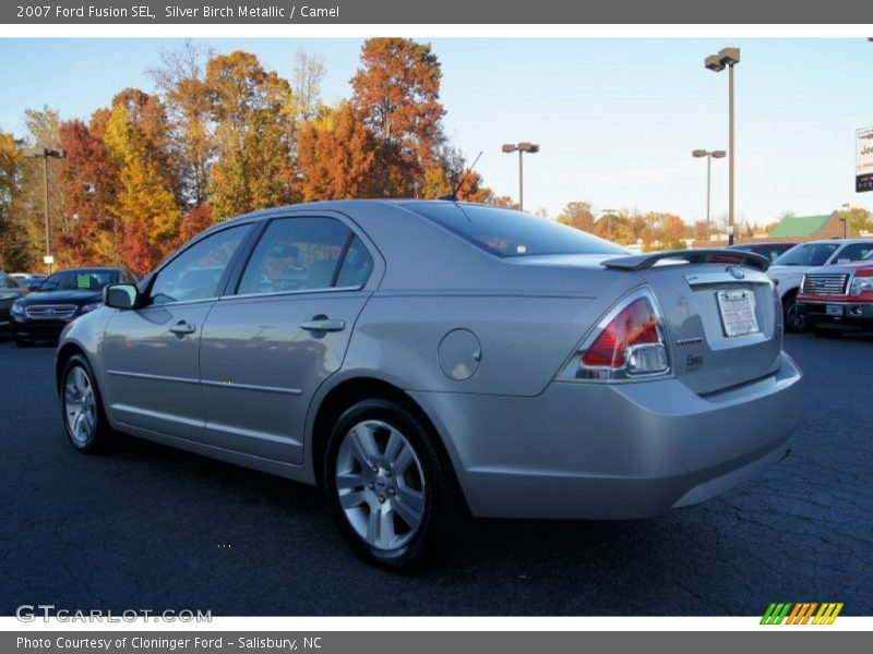 Silver Birch Metallic / Camel 2007 Ford Fusion SEL