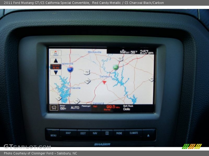 Navigation of 2011 Mustang GT/CS California Special Convertible