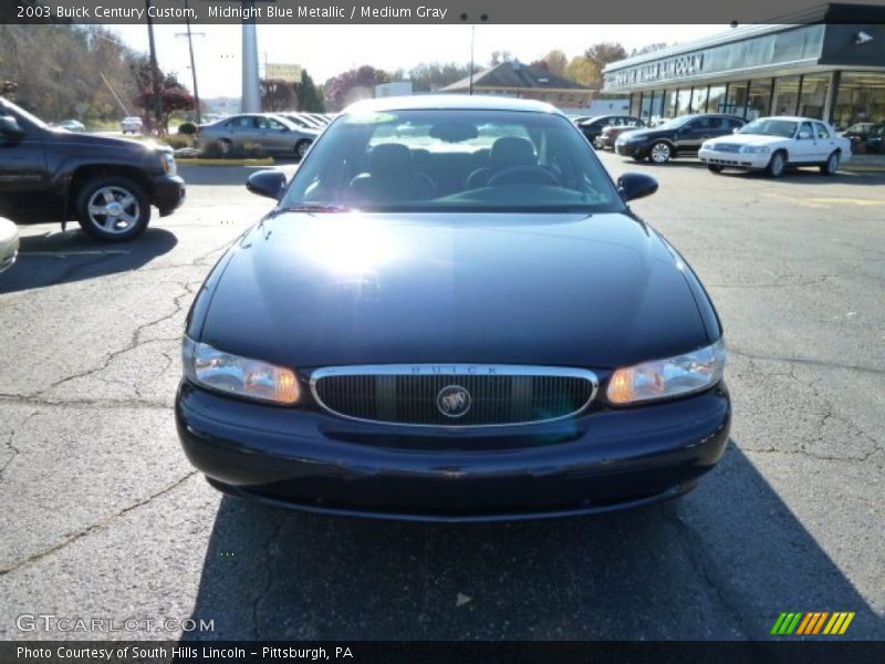Midnight Blue Metallic / Medium Gray 2003 Buick Century Custom