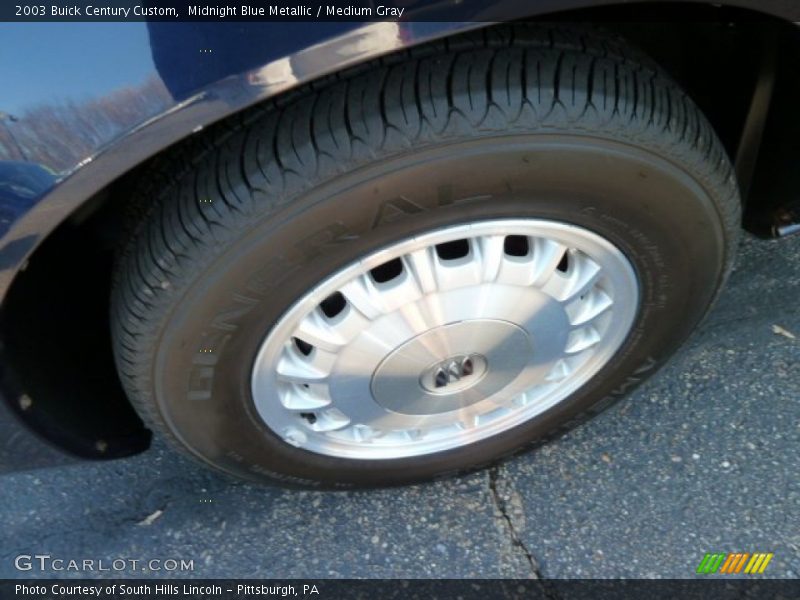 Midnight Blue Metallic / Medium Gray 2003 Buick Century Custom