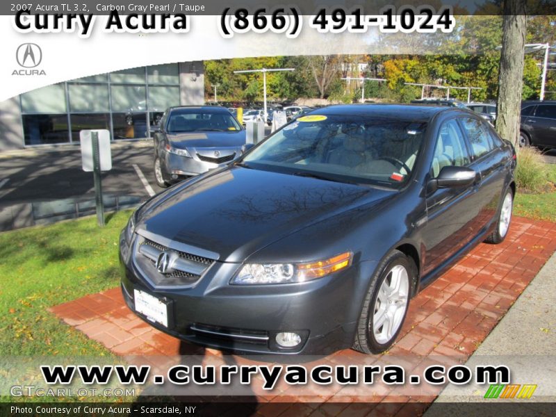 Carbon Gray Pearl / Taupe 2007 Acura TL 3.2