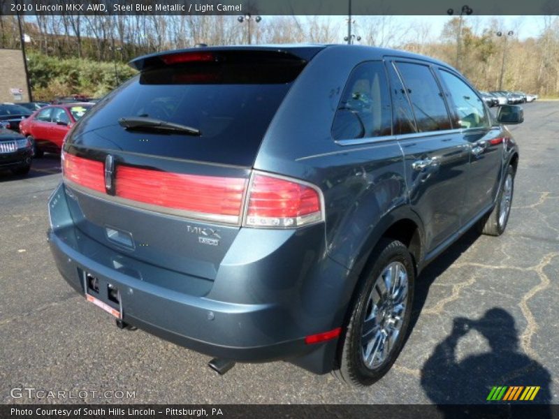 Steel Blue Metallic / Light Camel 2010 Lincoln MKX AWD