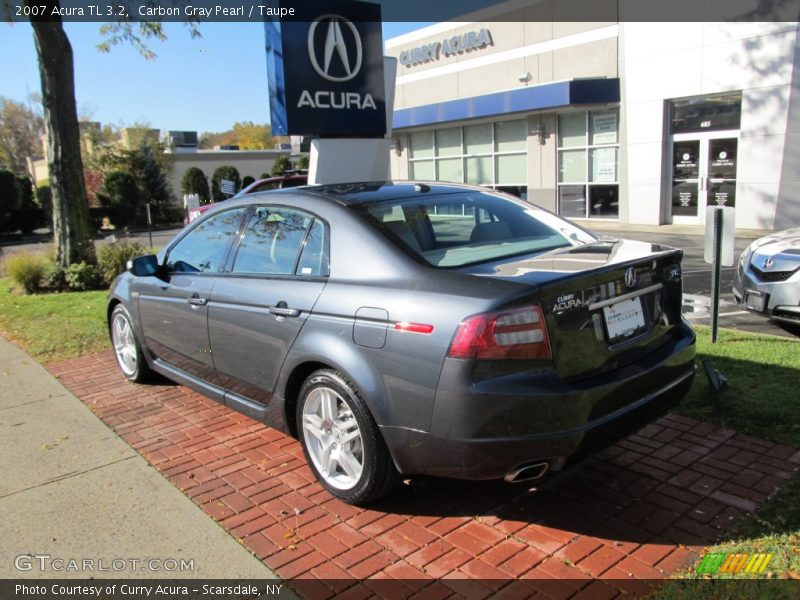 Carbon Gray Pearl / Taupe 2007 Acura TL 3.2