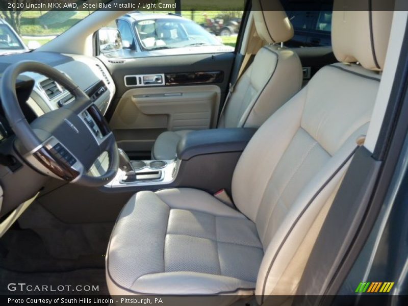 Steel Blue Metallic / Light Camel 2010 Lincoln MKX AWD