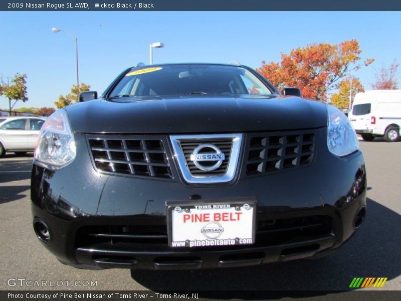 Wicked Black / Black 2009 Nissan Rogue SL AWD
