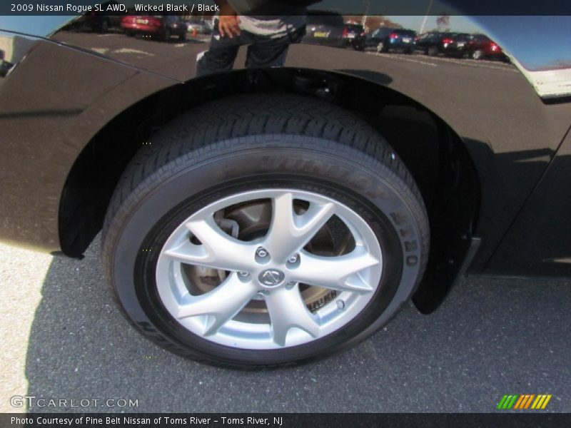 Wicked Black / Black 2009 Nissan Rogue SL AWD