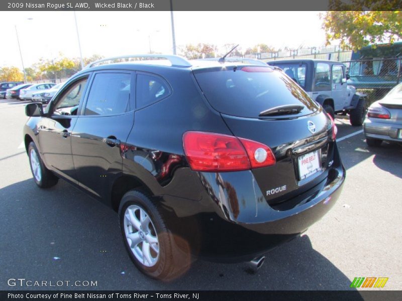 Wicked Black / Black 2009 Nissan Rogue SL AWD