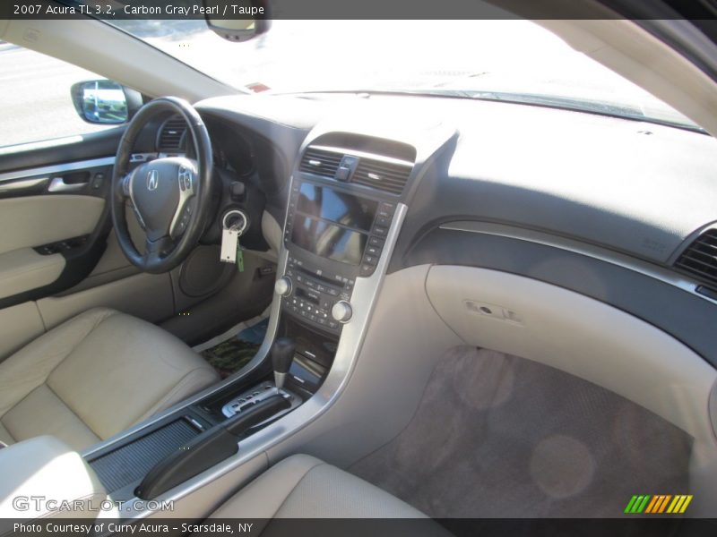 Carbon Gray Pearl / Taupe 2007 Acura TL 3.2