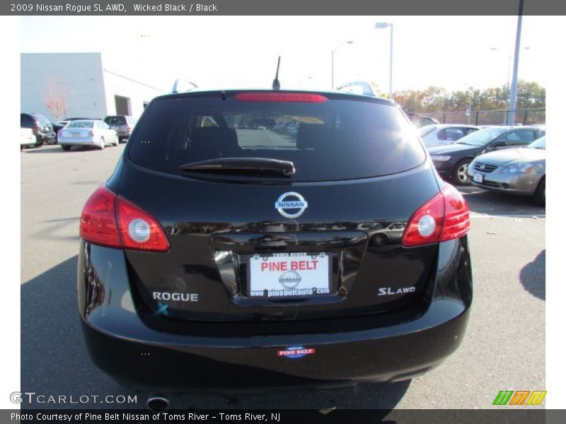 Wicked Black / Black 2009 Nissan Rogue SL AWD