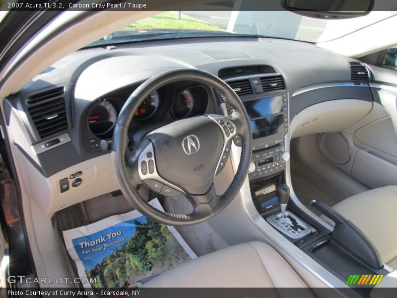 Carbon Gray Pearl / Taupe 2007 Acura TL 3.2