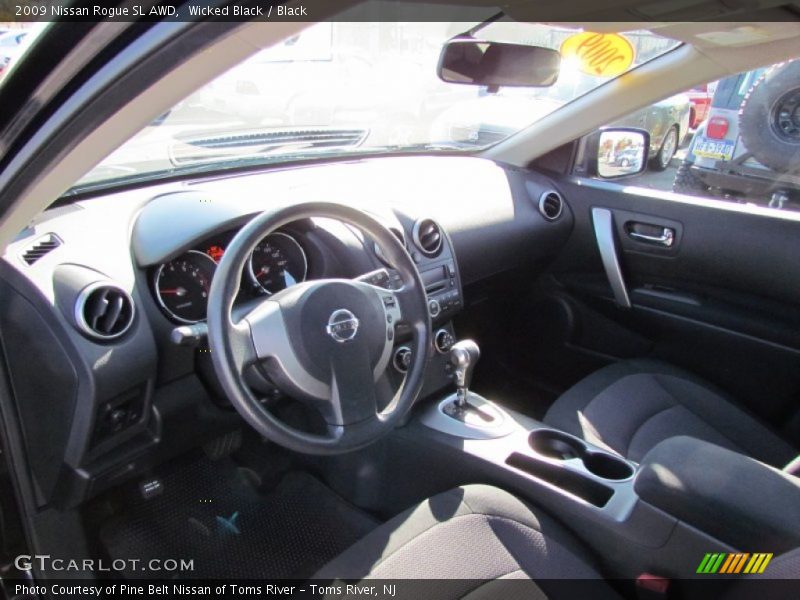 Wicked Black / Black 2009 Nissan Rogue SL AWD
