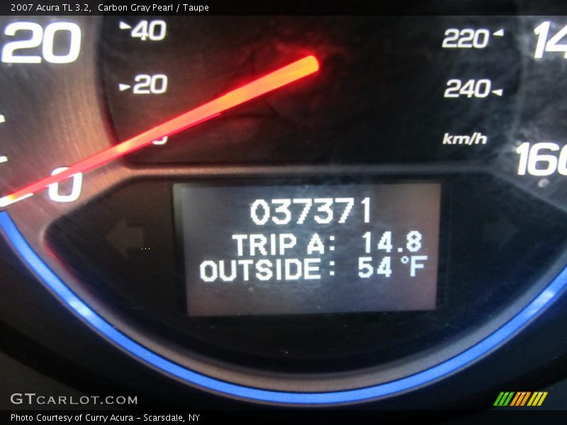 Carbon Gray Pearl / Taupe 2007 Acura TL 3.2